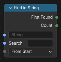 Find In String node.