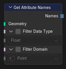Get Attribute Names node.