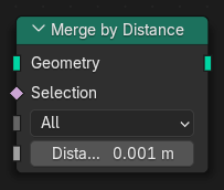 Merge by Distance node.
