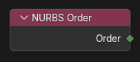 NURBS Order node.