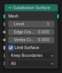 Subdivision Surface Node.