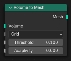 The Volume to Mesh node.