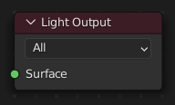 Light Output node.